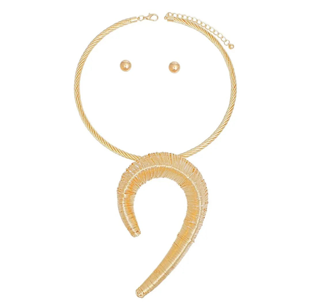 Gold Hook Pendant